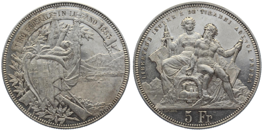 1883 Lugano - 5 Franken